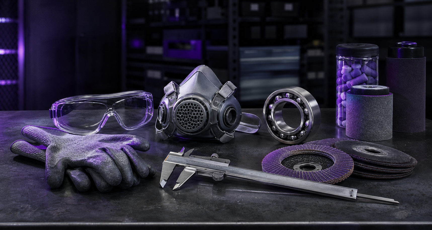 Industrial safety equipment, abrasives, bearings and measuring tools